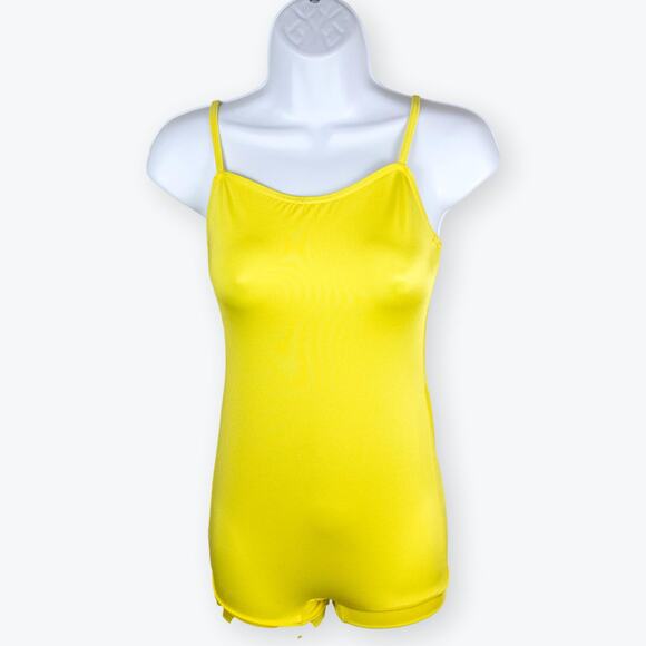 Wiessman Neon Yellow Boy Short Girls Dance Leotard LC - Picture 1 of 8